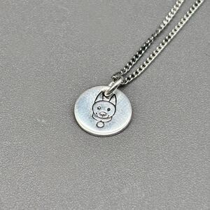 Silver Filled Dog Head Pendant Charm Necklace Made in Italy 18" Pet Memorial